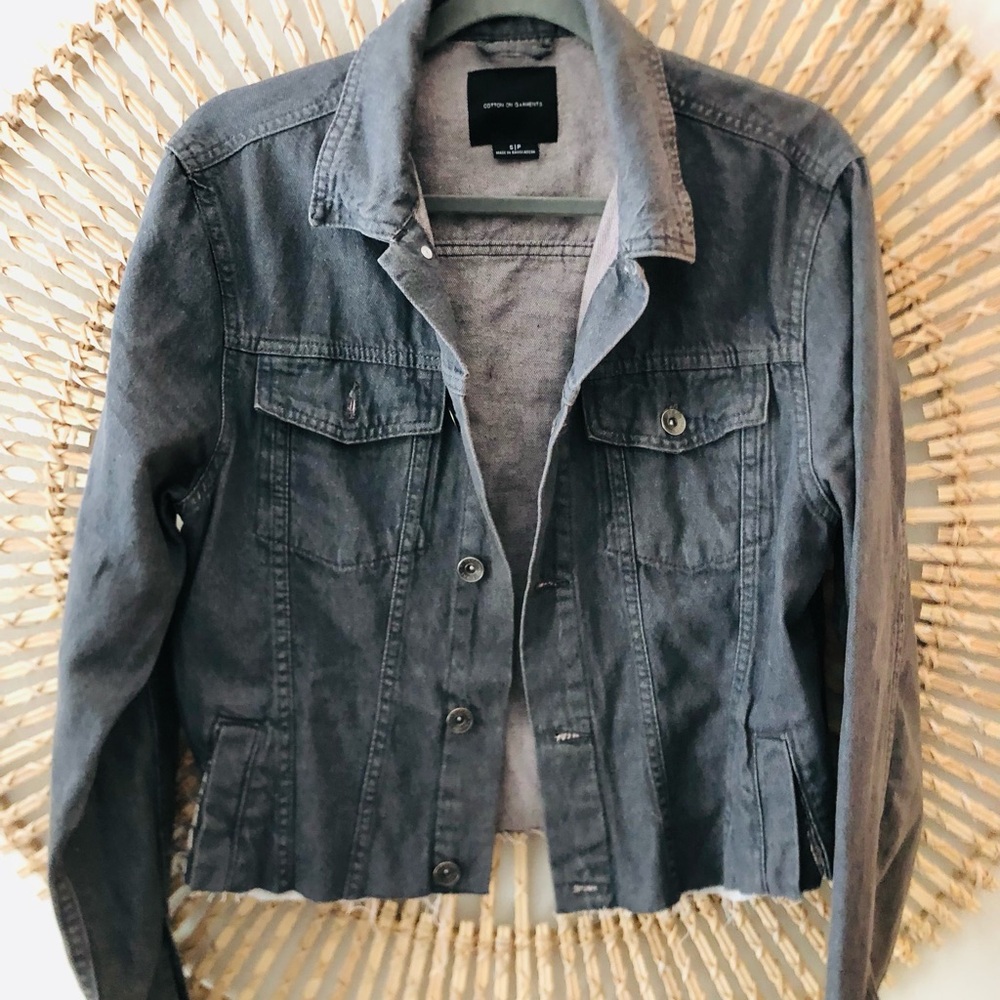 Cotton On Denim jacket custom cropped